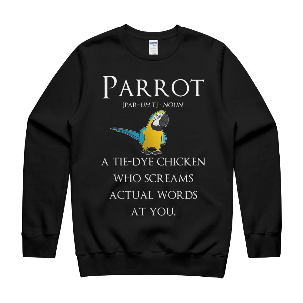 Funny Pet Parrot Definition Macaw T-Shirt Crewneck Sweatshirt