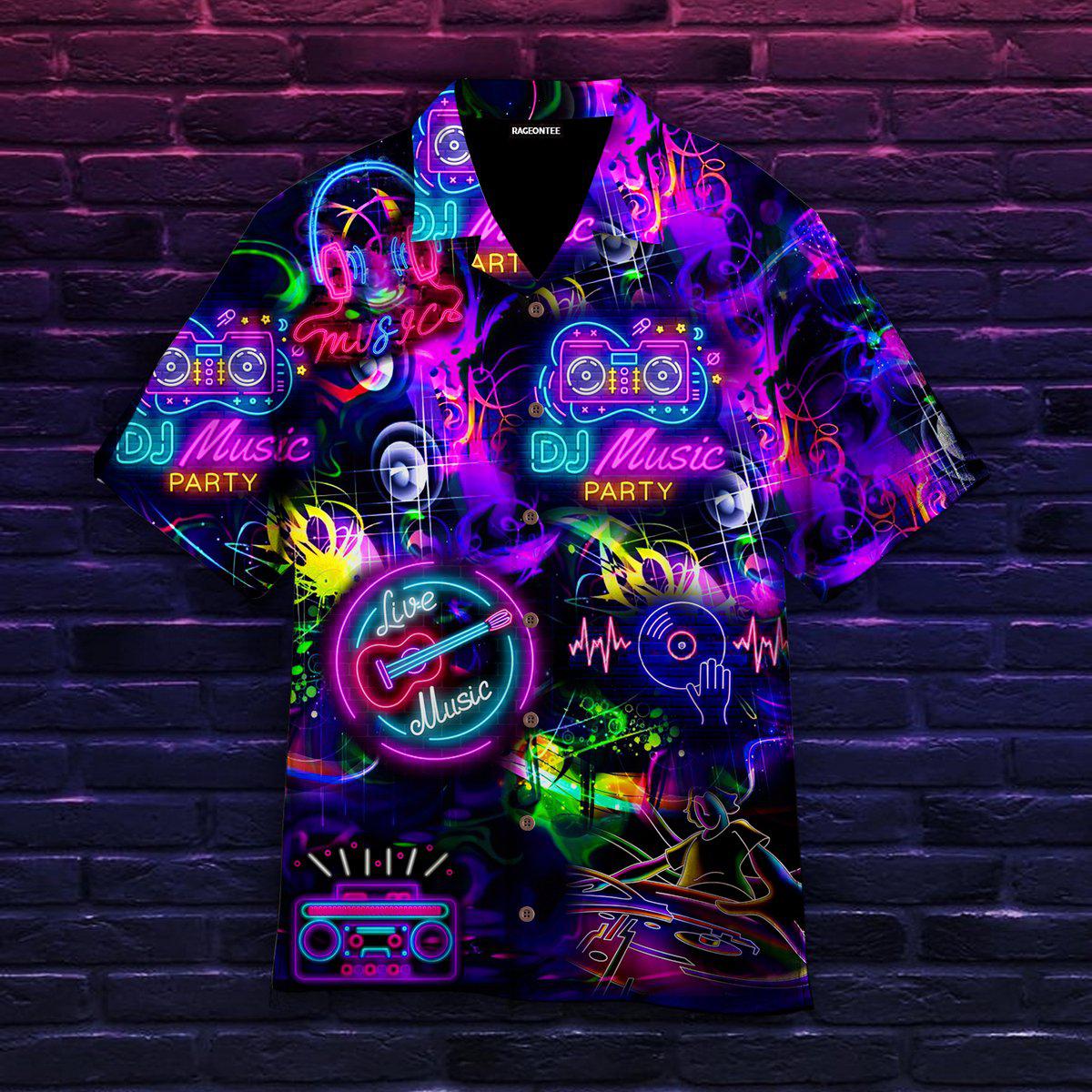 Life Is Better With Dj Neon Music Party Aloha Hawaii Shirt For Men Women Ha58495