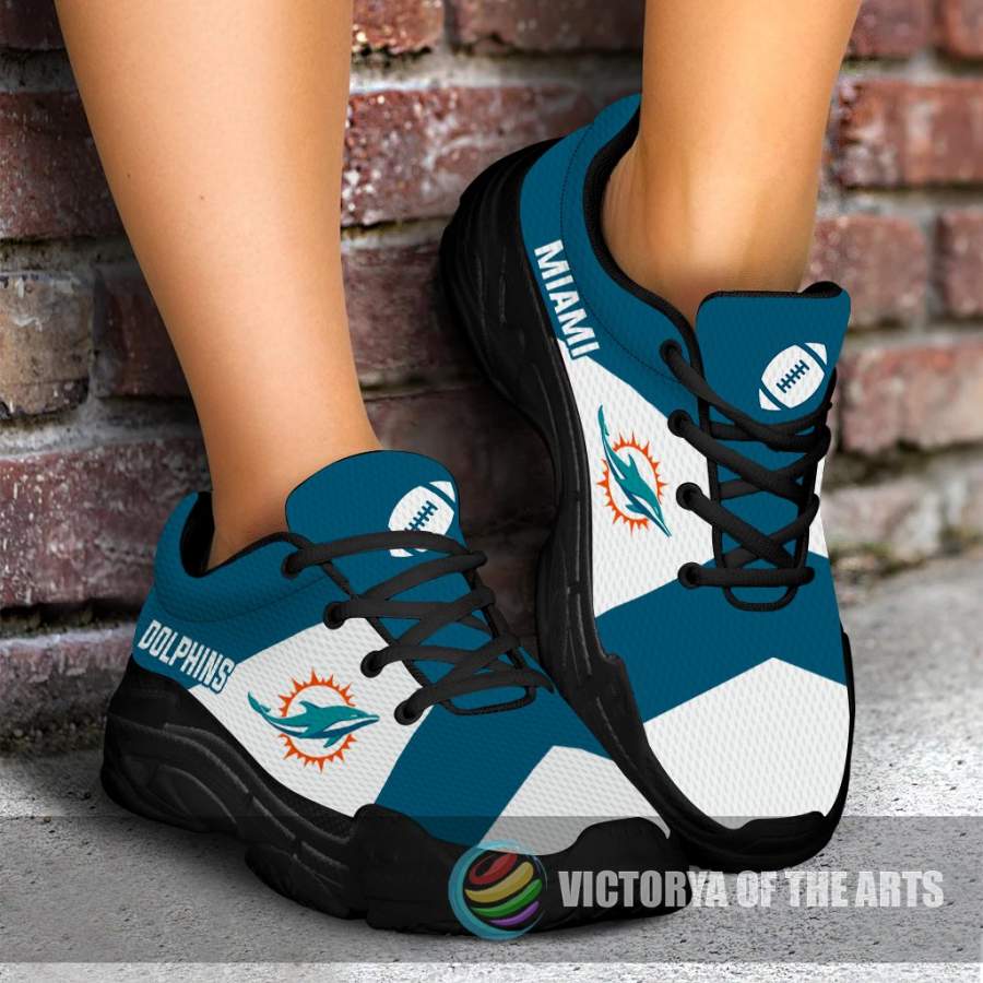 Colorful Logo Miami Dolphins Chunky Sneakers