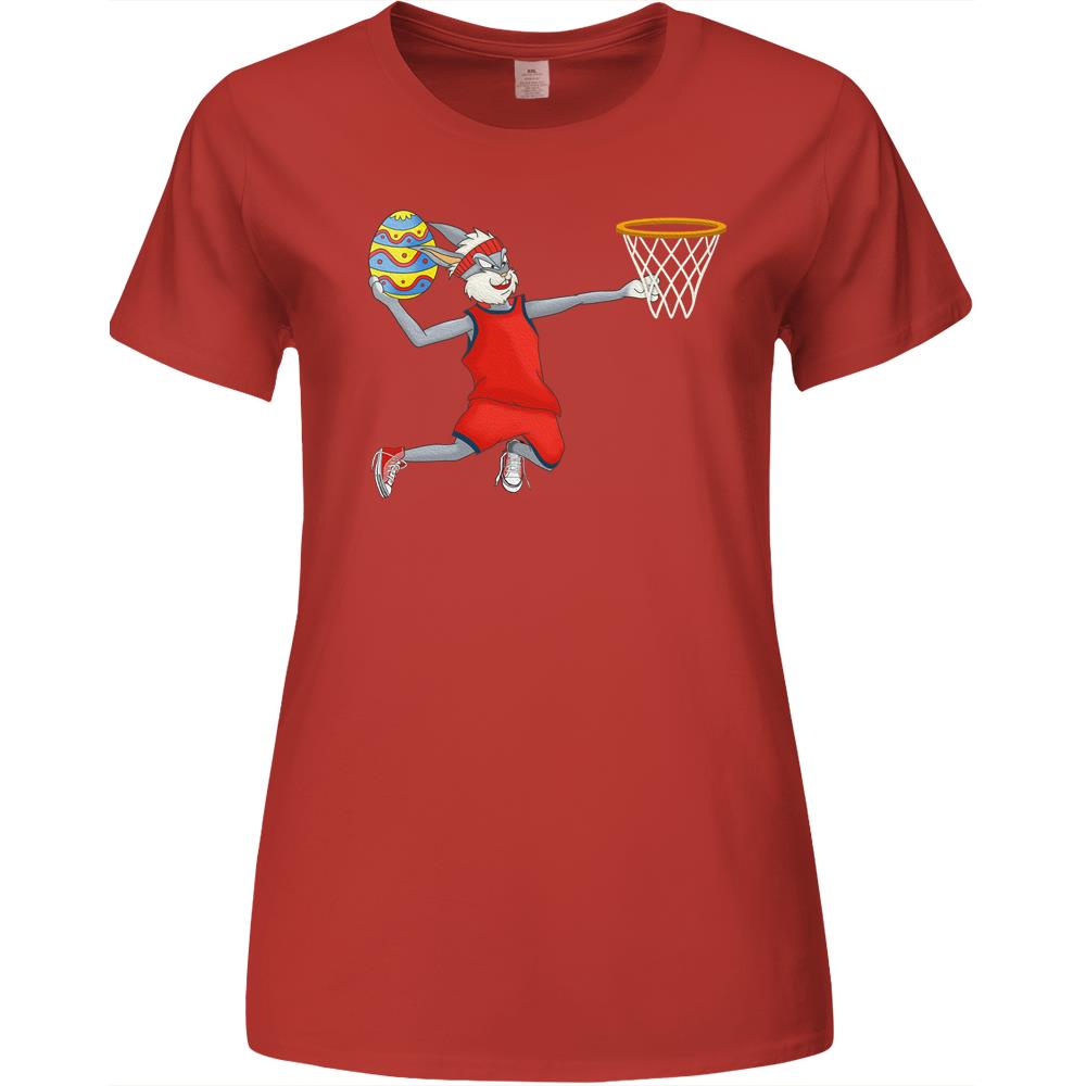 Bunny Basketball Player Happy Easter Kids Premium Womens Tshirts