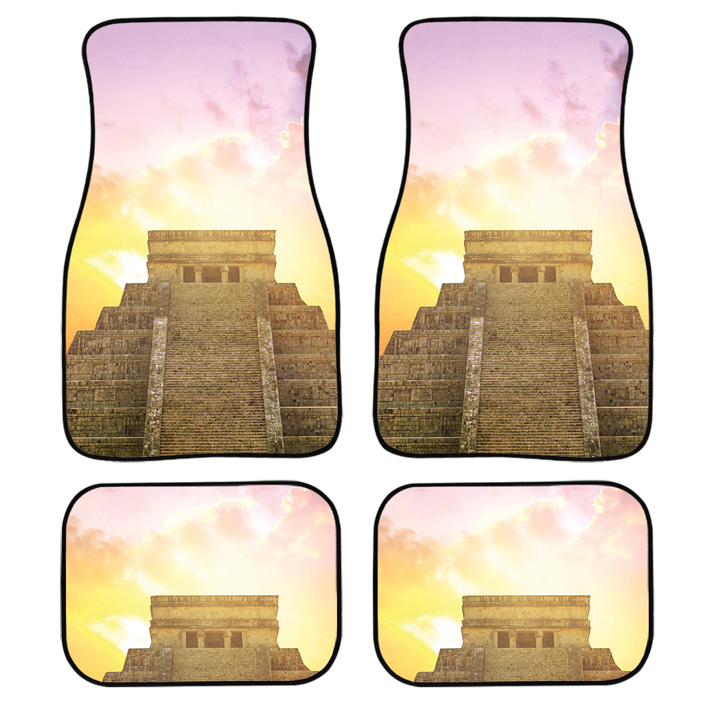 Mayan Civilization Print Front And Back Car Floor Mats, Front Car Mat