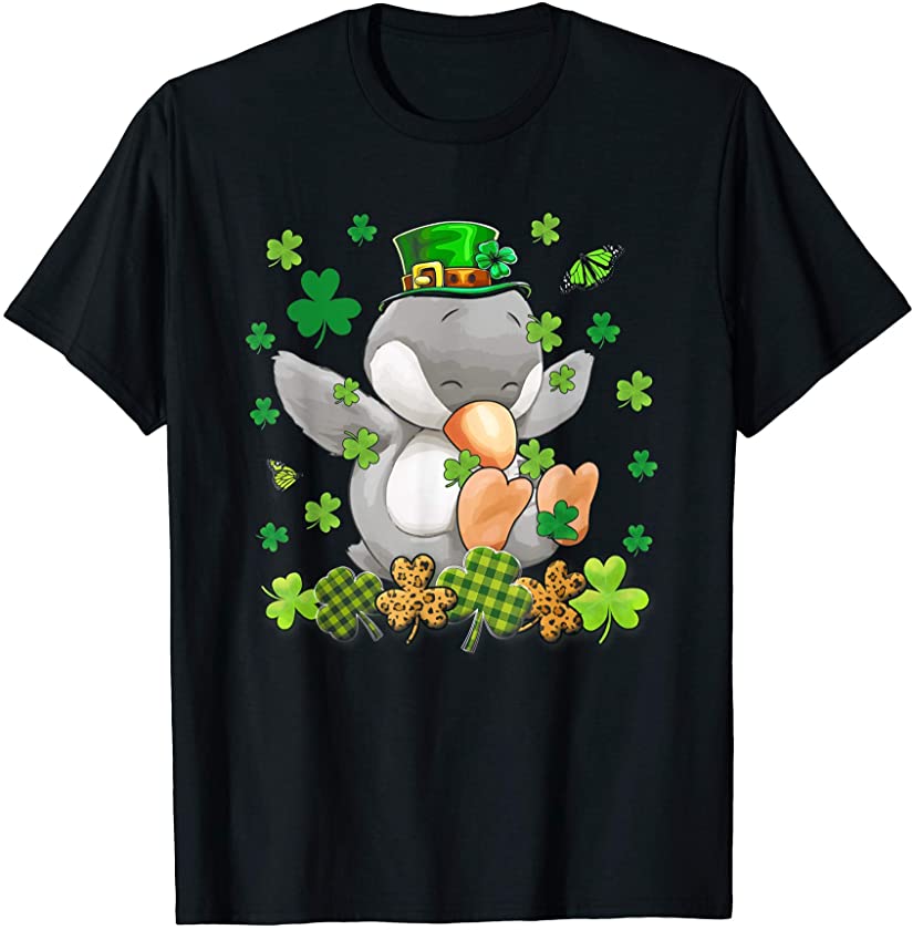 St Patricks Day Penguin Shamrock Saint Patrick’s Day T-Shirt