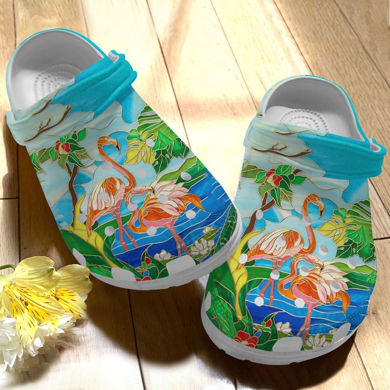 Flamingo Personalize Clog, Custom Name, Text, Fashion Style For Women, Men, Kid, Print 3D Summer Flamingo