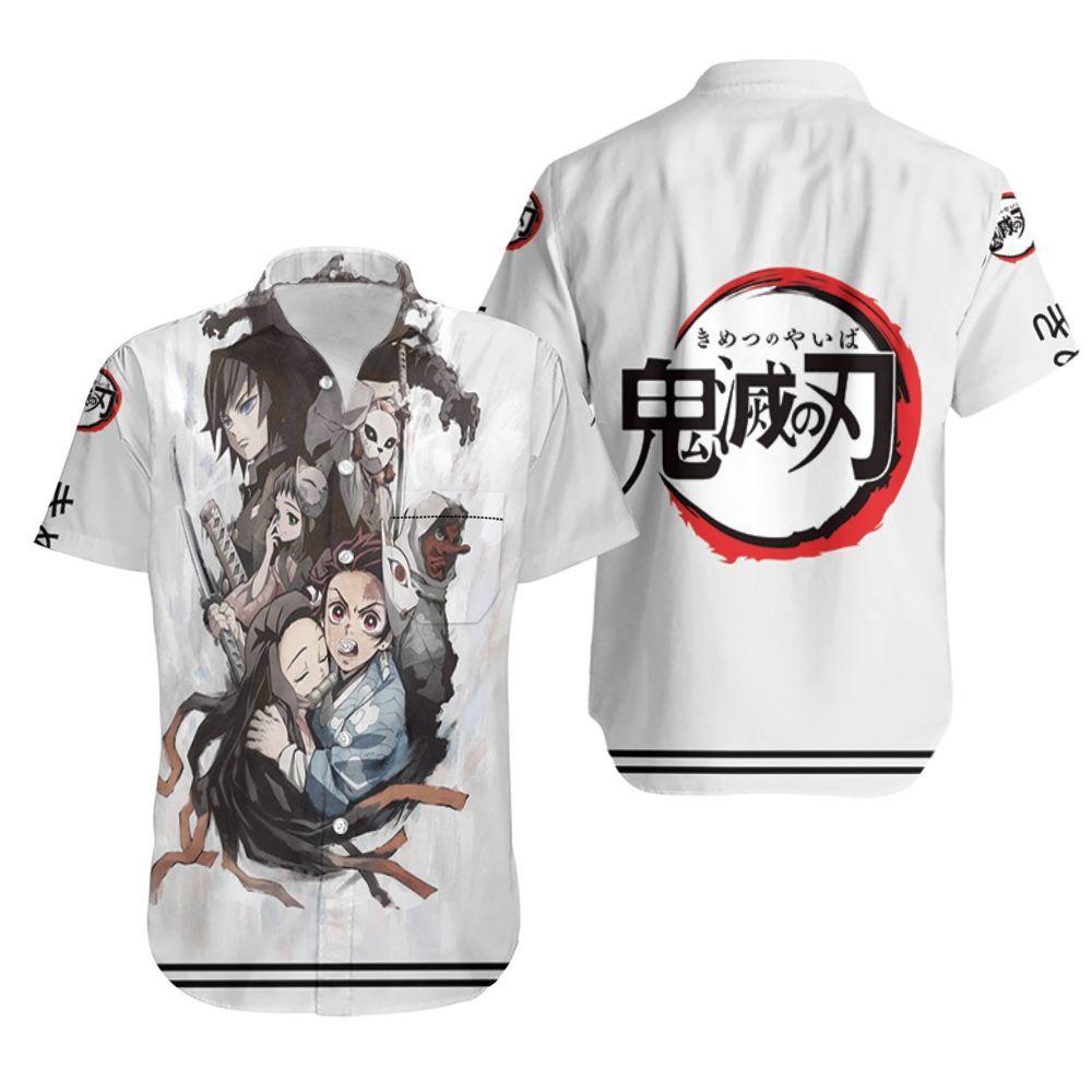 Beach Shirt Kimetsu No Yaiba Anime Kamado Brothers Tanjiro And Nezuko