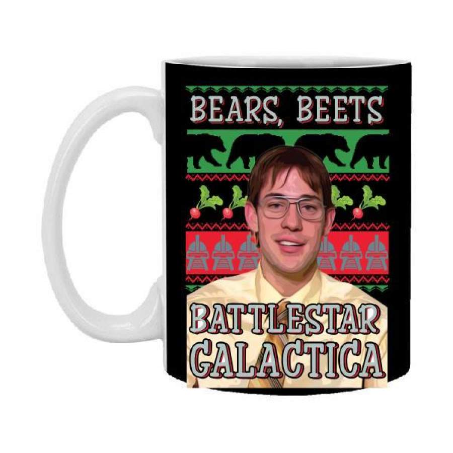 Bears Beets Battlestar Galactica Ugly Christmas 11 oz Mug