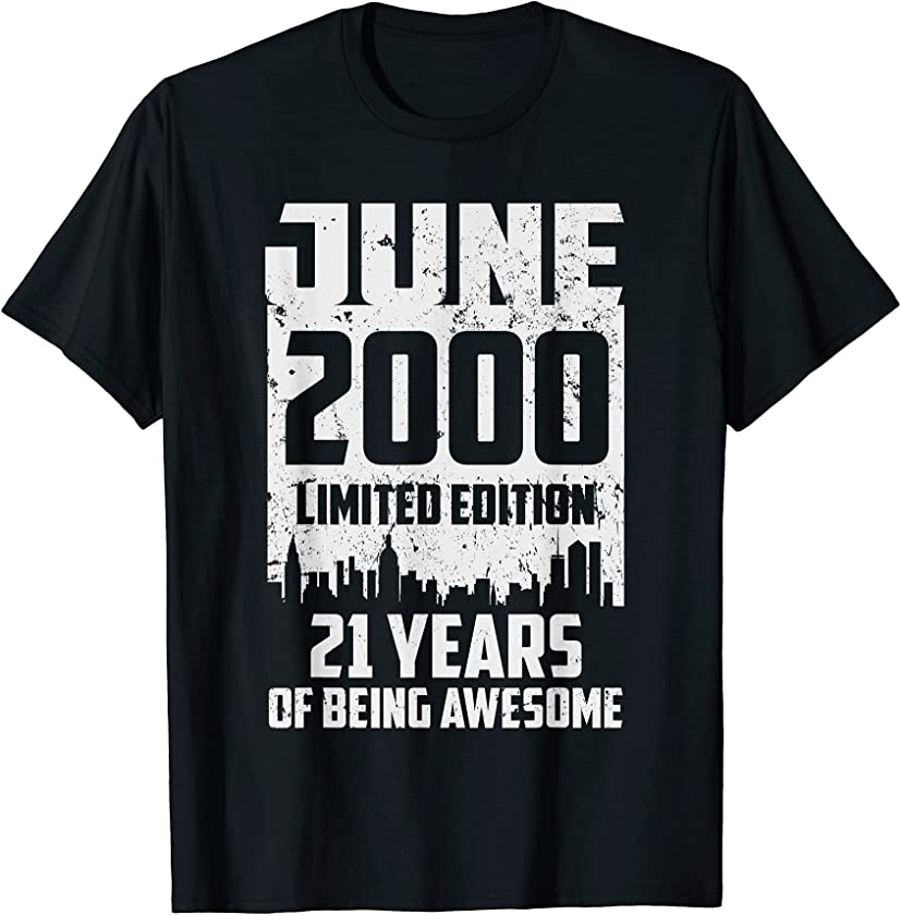 Vintage June 2000 21st Birthday T-Shirt