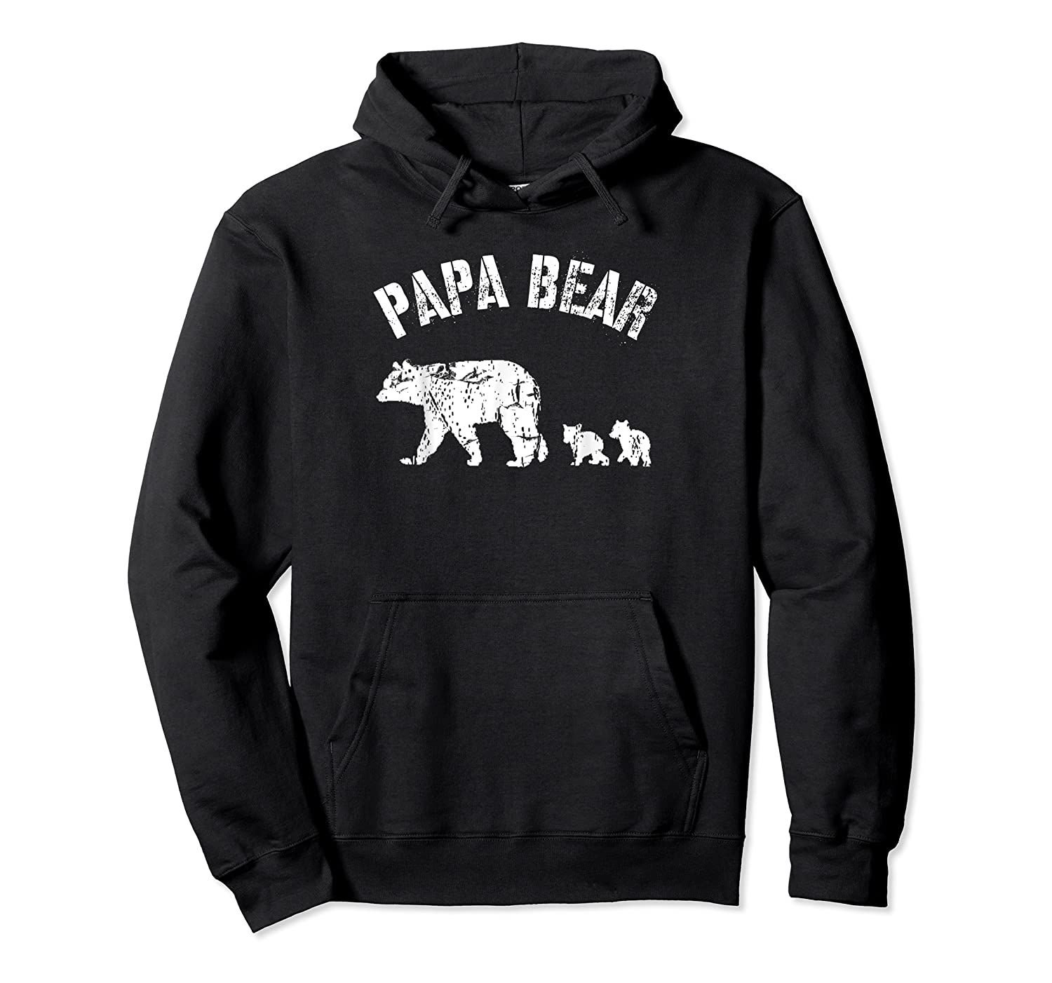 Vintage Papa Bear with 2 Two Cubs Shirt Dad Father Pullover Hoodie, T-Shirt, Sweatshirt