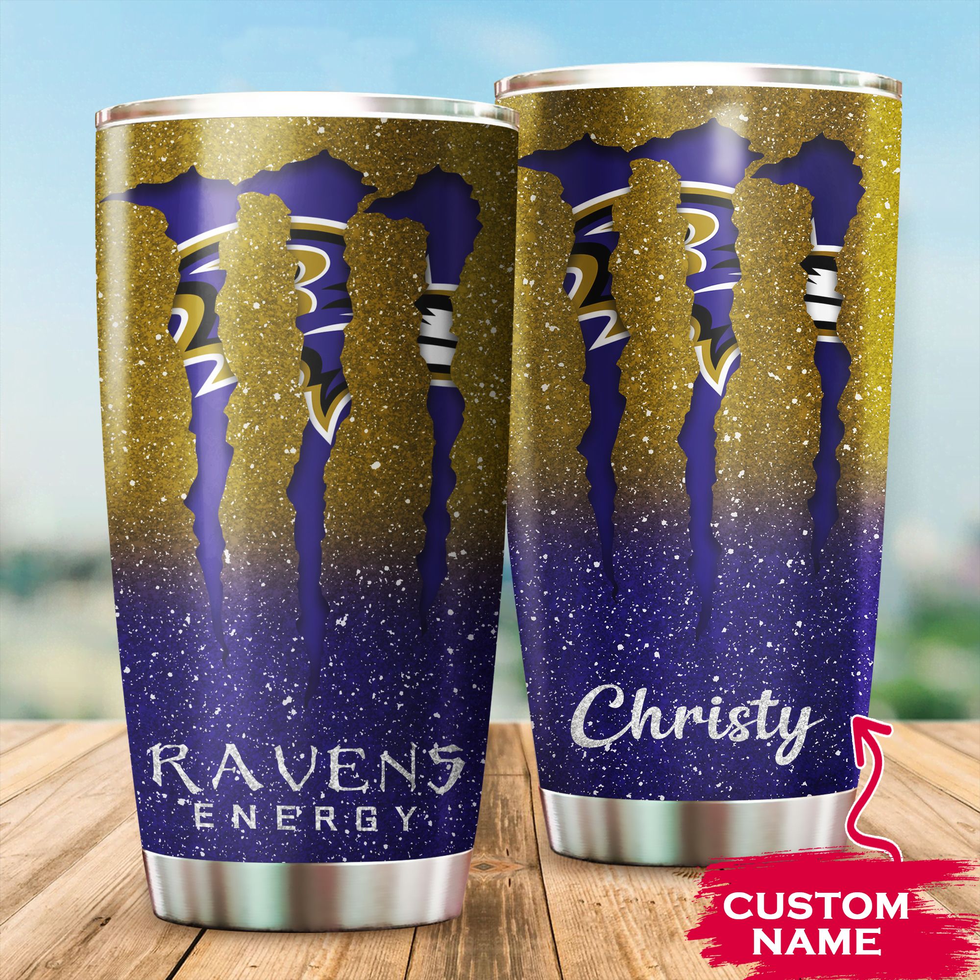 Baltimore Ravens Energy Custom Name Tumble 240 L1TTT179