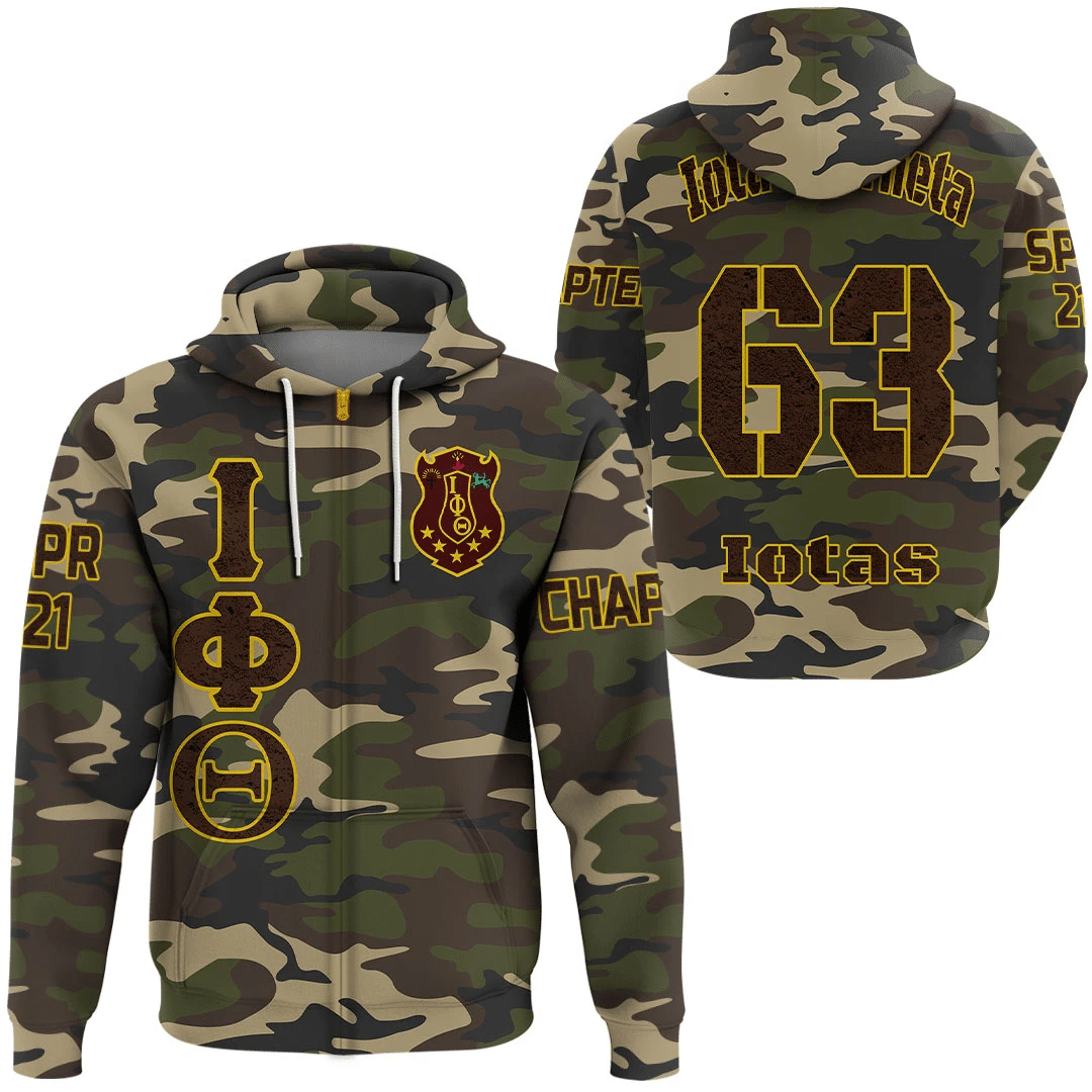 (Custom) Africa Zone Hoodie – Iota Phi Theta Camouflage Zip Hoodie A31