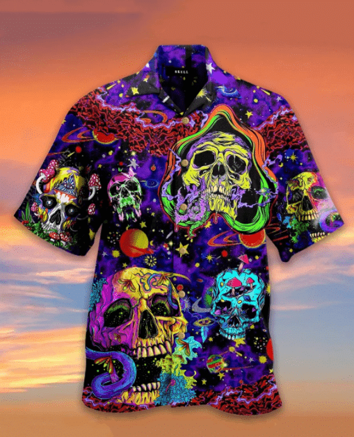 Check Out This Awesome Toxic Skull Life Is Colorful Hawaii Unisex Aloha Shirts H Ha105865