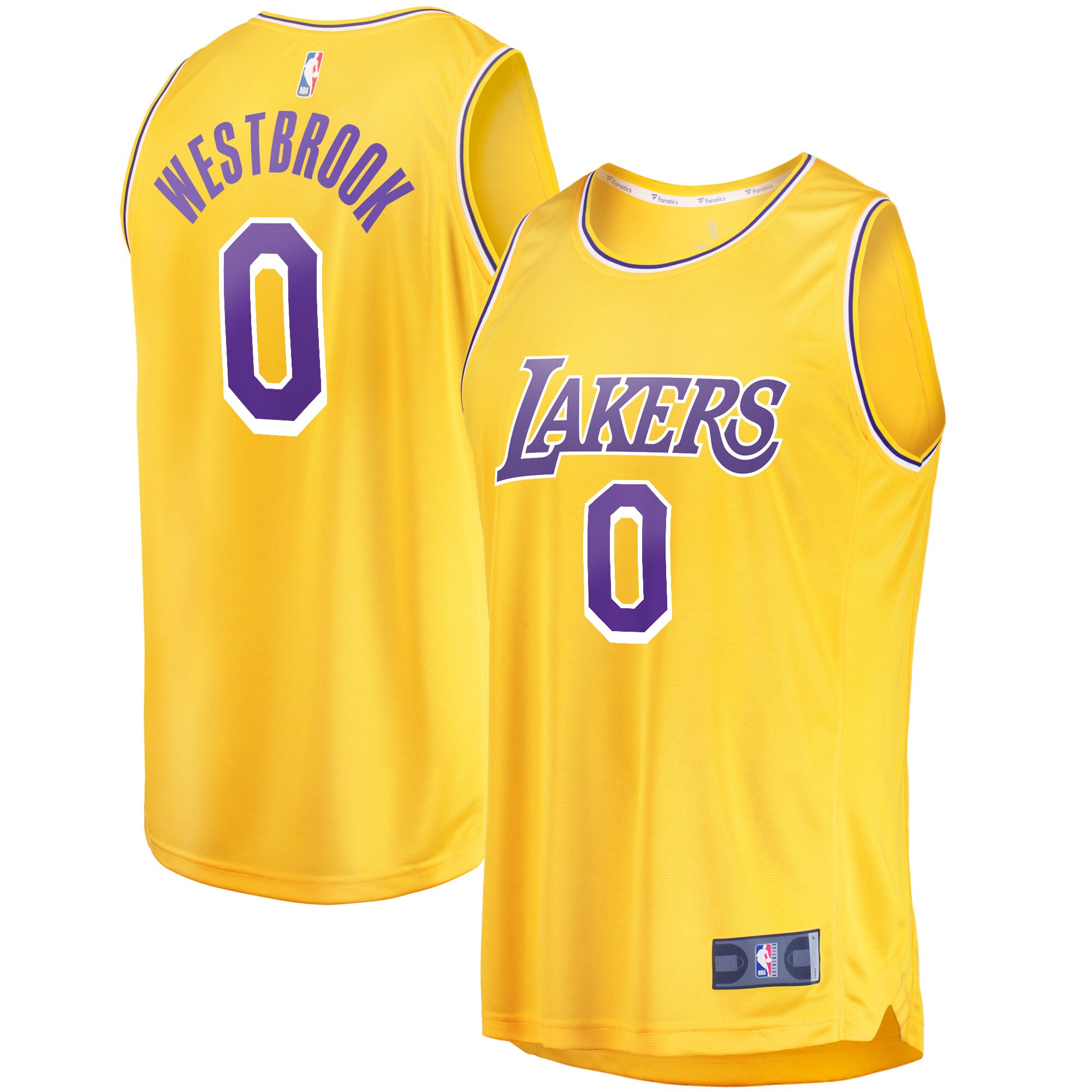 Russell Westbrook Los Angeles Lakers 2020/21 Fast Break Player Jersey Gold – Icon Edition