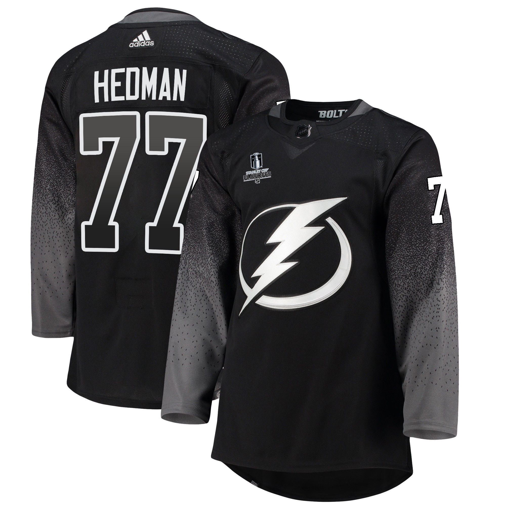 Tampa Bay Lightning Victor Hedman 77 Alternate 2022 Stanley Cup Playoffs Breakaway Men Jersey – Black