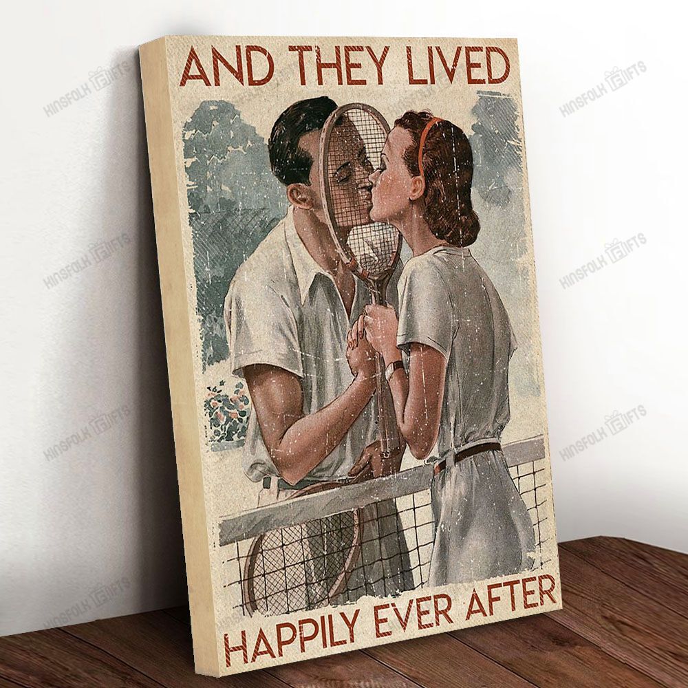Tennis Couple And They Lived Canvas Poster Wall Art, Poster Print, Canvas Print Wall Decor