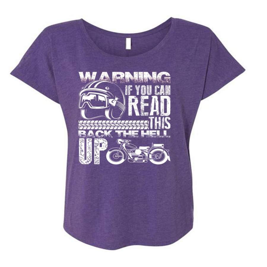 You Can Read T Shirt, This Back The Hell Up T Shirt, Cool Shirt (Ladies’ Triblend Dolman Sleeve)