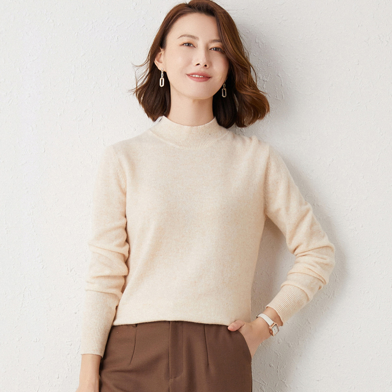 Autumn and Winter Turtleneck Sweater Women Casual Cashmere Sweater Knitted Pullover Soft Top Pull Femme Basic Tops Warm Jumper alx