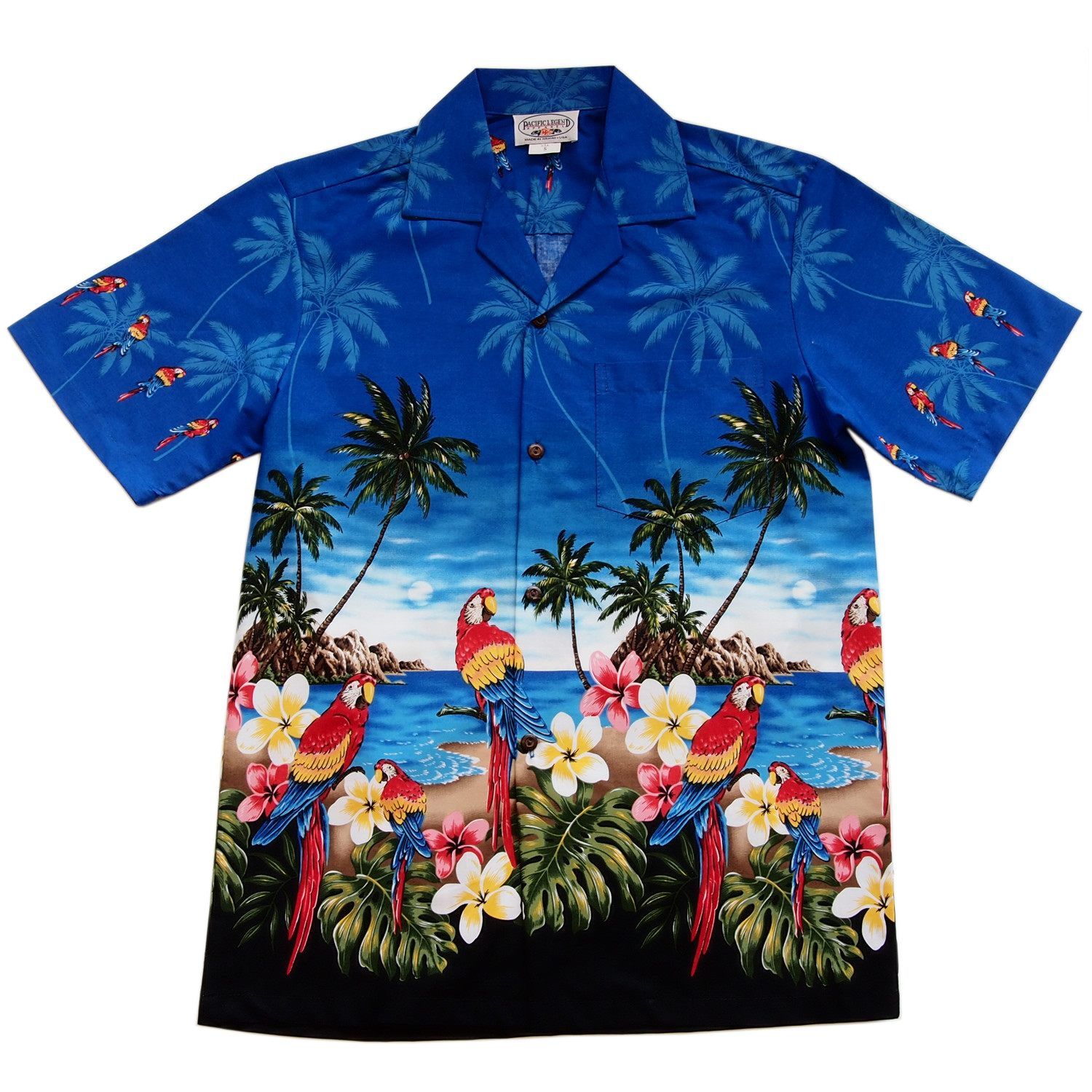 Parrots Blue Awesome Design Hawaii Shirt Ha57205