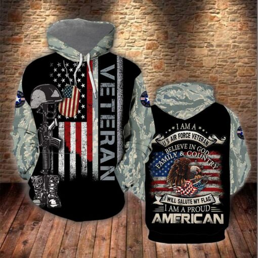 Us Air Force Veteran 3D All Over Print Shirts For Men & Women, Happy Veteran Memorial 3D Shirts, Veteran Day