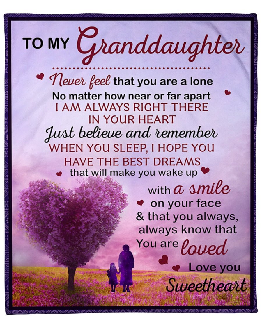 To My Granddaughter Just Believe And Remember Blanket Gift For Granddaughter From Grandma Birthday Gift Home Decor Bedding Couch Sofa Soft And Comfy Cozy