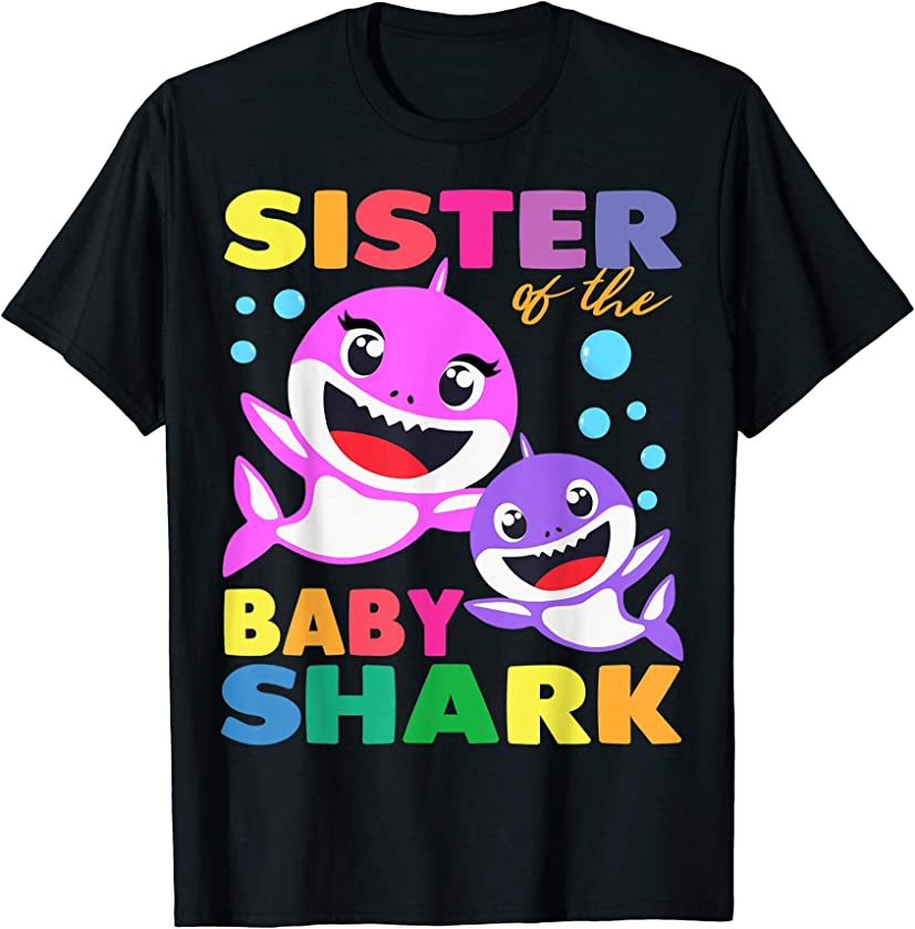 Sister Of The Baby Shark Birthday Sister Shark Shirt T-Shirt