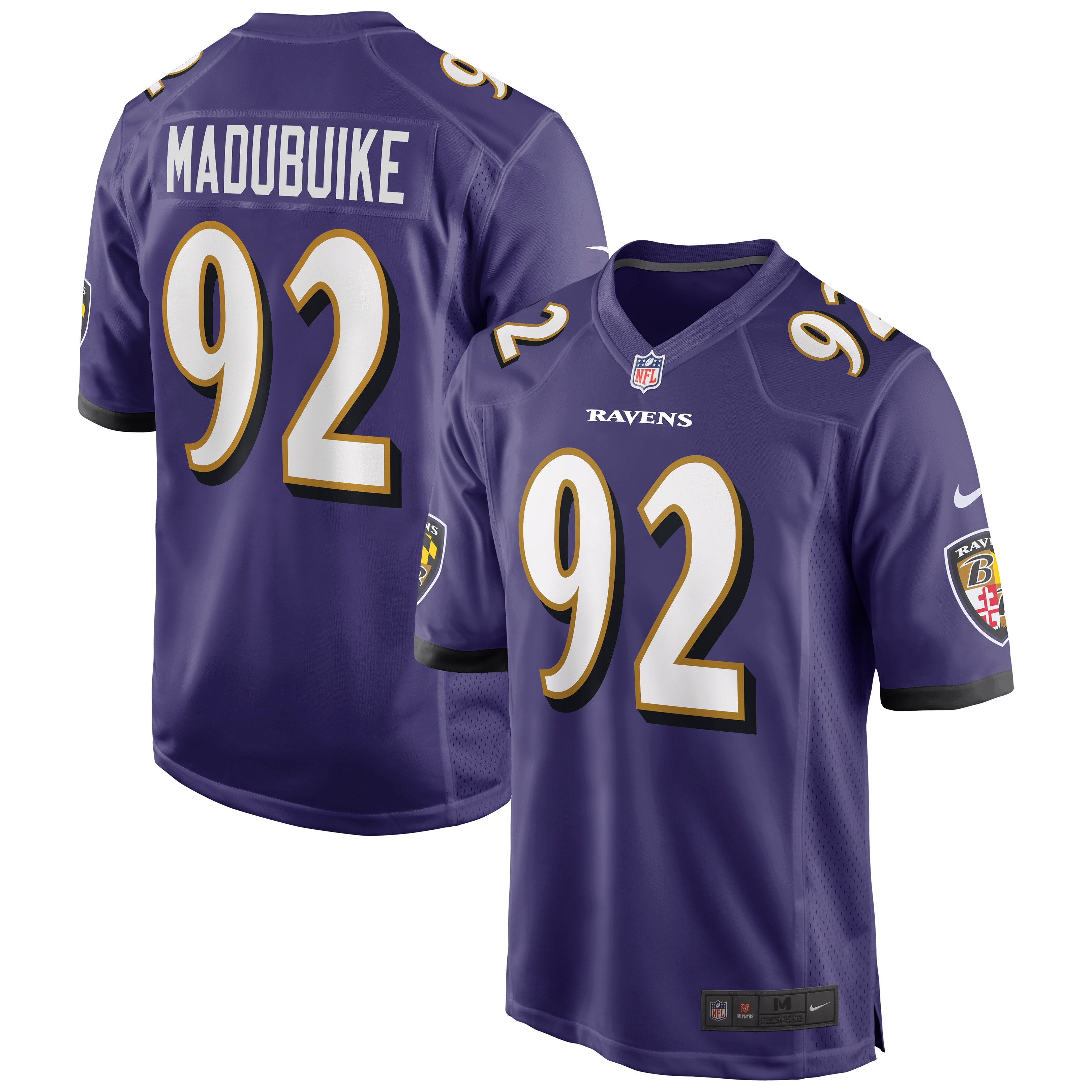 Justin Madubuike Baltimore Ravens Game Player Jersey – Purple