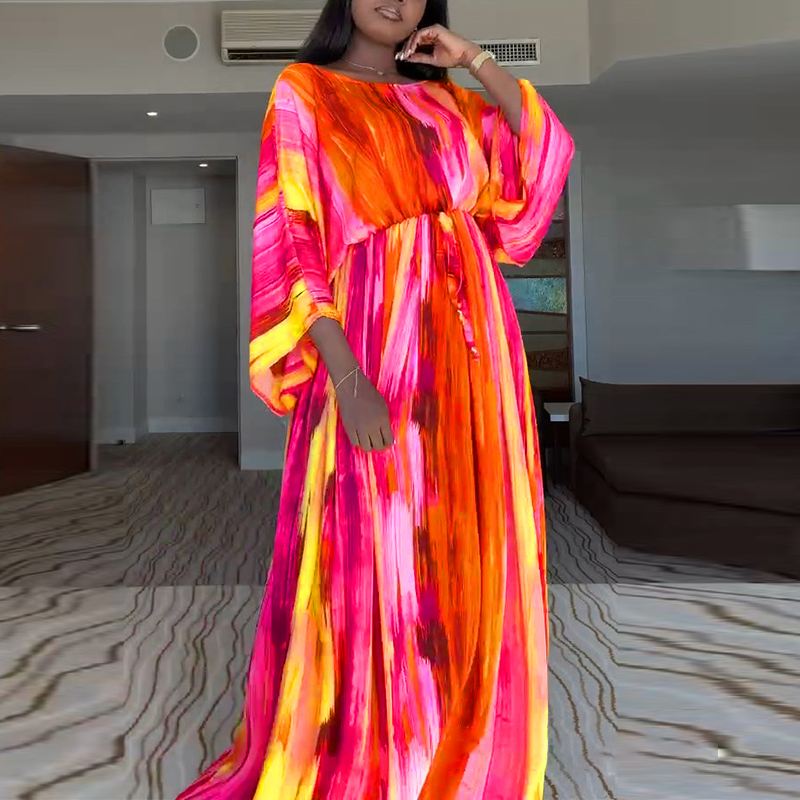 VONDA Oversize Women Bohemian Long Sleeve O Neck Vestido Floral Printed Maxi Robe Formal Party Sundress Autumn Holiday Dress alx