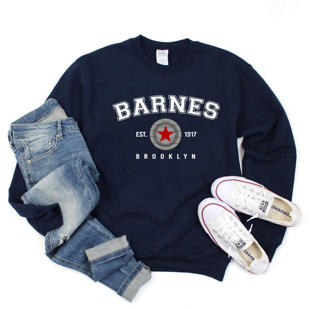 Vintage Barnes 1917 Sweatshirt Women Bucky Barnes Winter Soldier Pullover Tv Show Inspired Superhero Cwerneck Sweatshirts alx