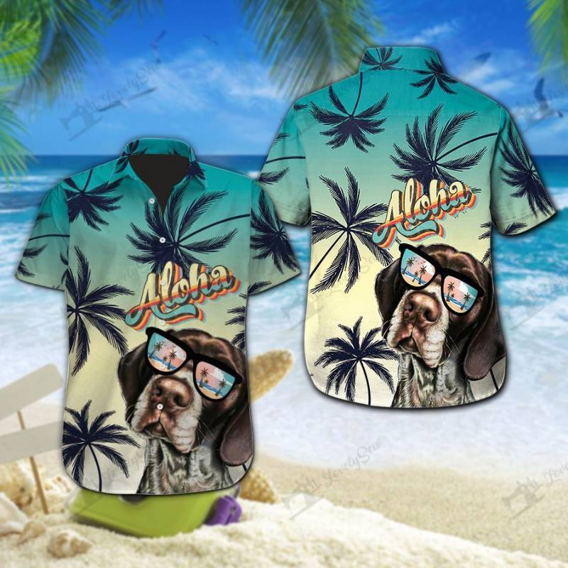 German Shorthaired Pointer Aloha Hawaii Shirt Ha103491