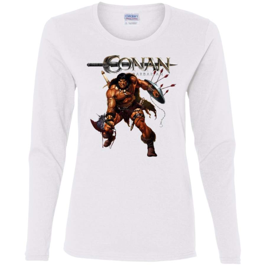 AGR Conan the Barbarian Comics Ladies’ Cotton LS T-Shirt