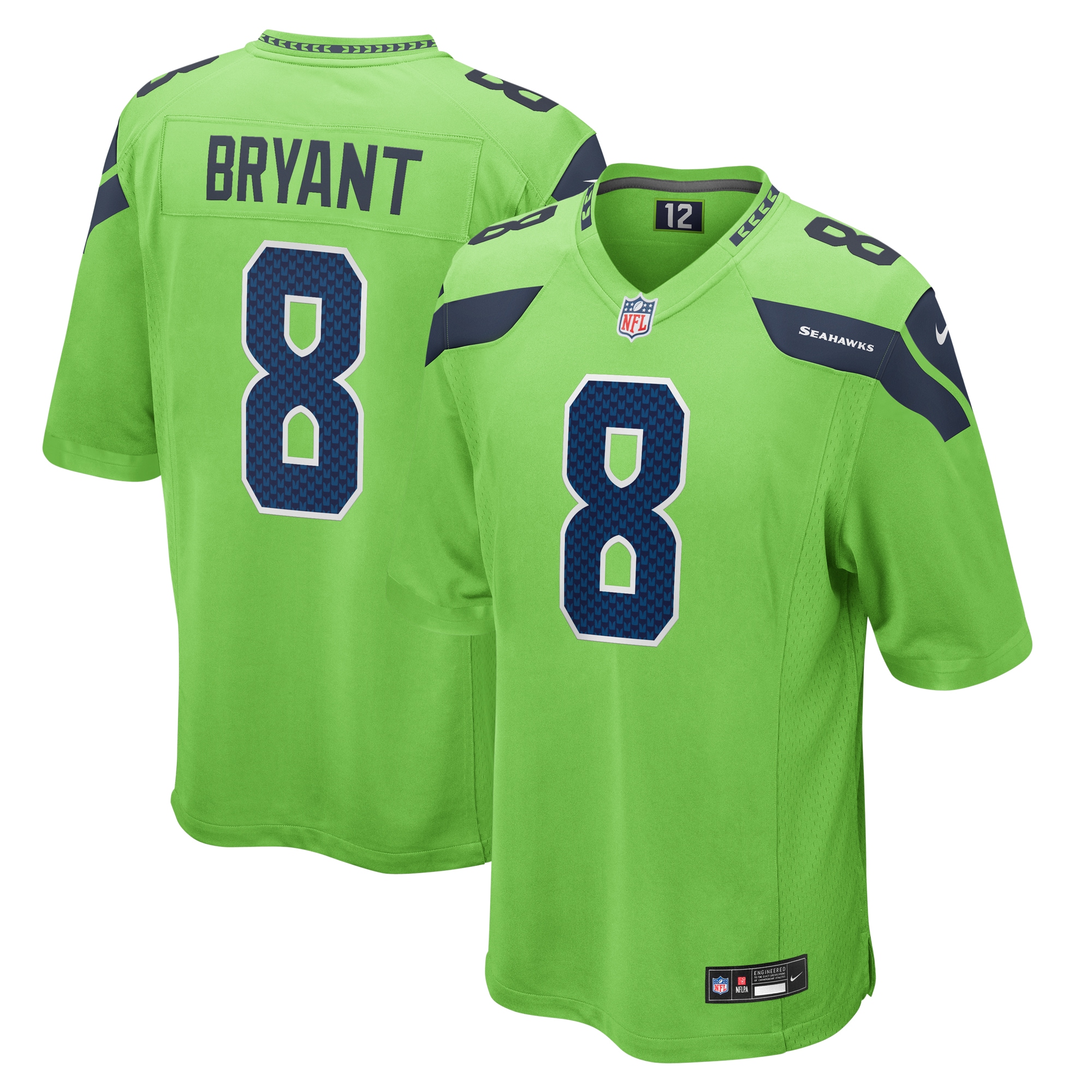 Men’s Seattle Seahawks Coby Bryant Neon Green  Game Jersey