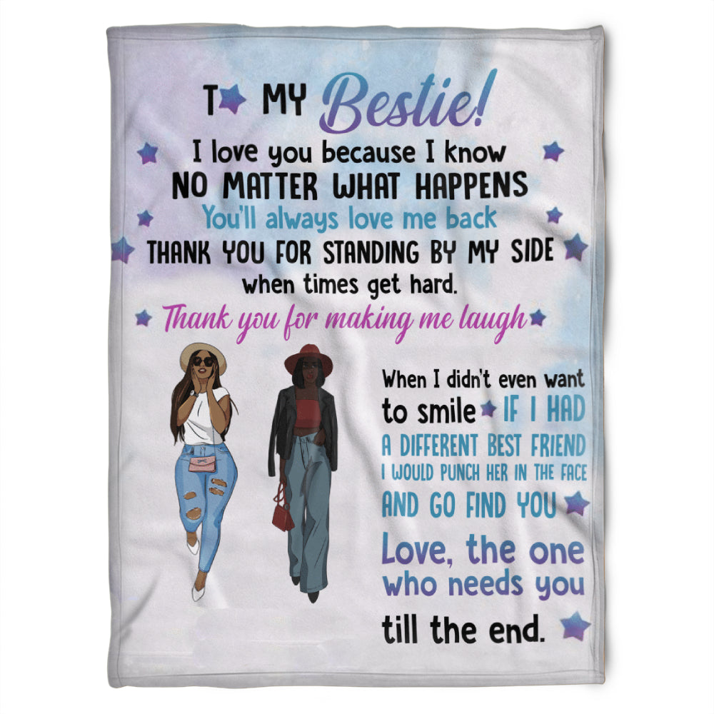 To My Friend Fleece Blanket You’Ll Always Love Me Back When Times Get Hard, Gift For Sister, Gift For Best Friend, Home Decor Bedding Couch Sofa Soft And Comfy