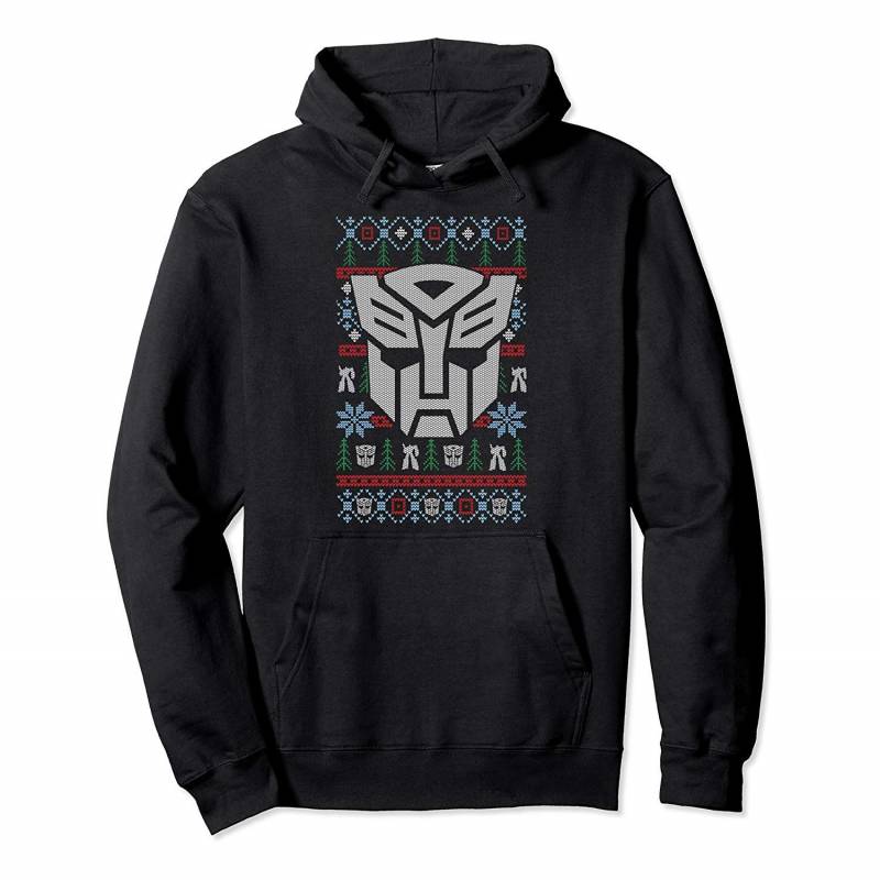 Transformers Christmas Autobots Ugly Sweater Style Pullover Hoodie