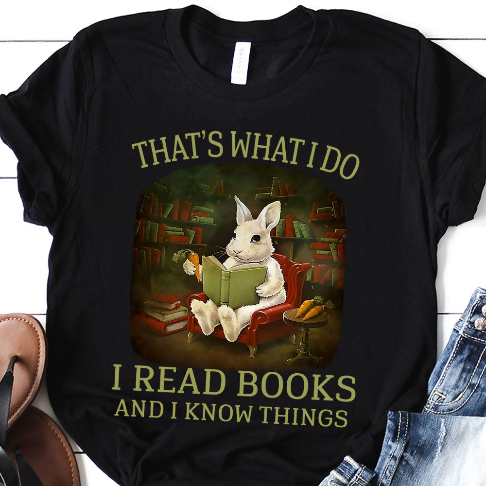 Book Rabbit I Know Things Harz1810029Z Dark Classic T Shirt