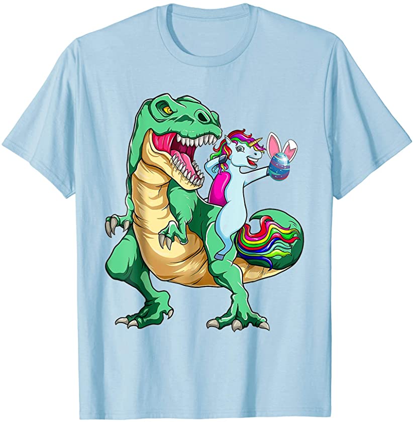 TRex Easter Bunny Unicorn Tee For Boys Men Girls Women Kids T-Shirt