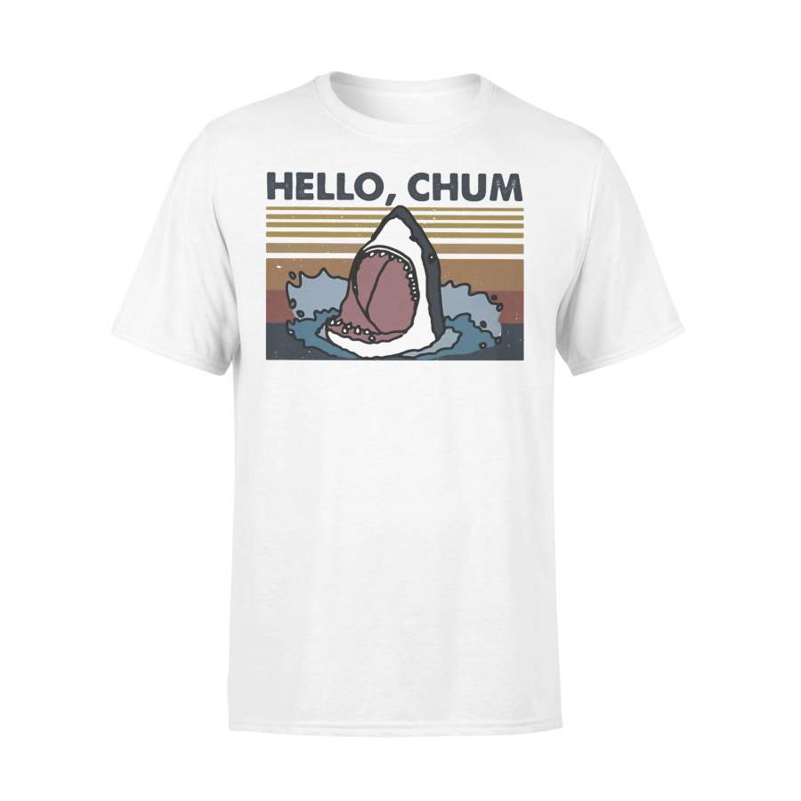 Hello Chum Shark Vintage Retro T-shirt