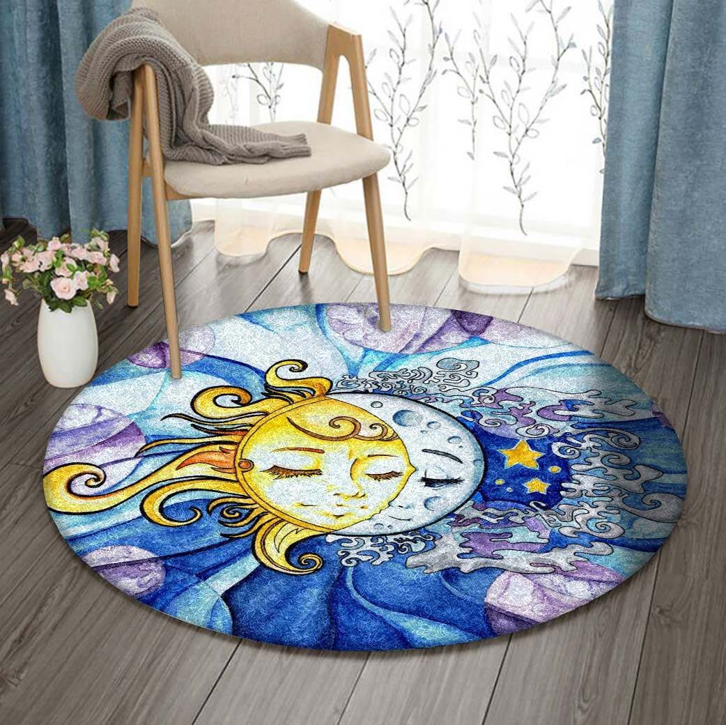 Sun And Moon By Day Dreamer GE2039 Round Rug  CYSI2907