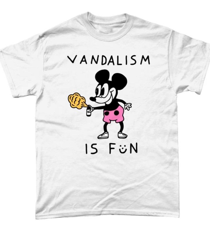 Vandalism is fun Disneyland Characters Mickey Tee Shirt Outfit