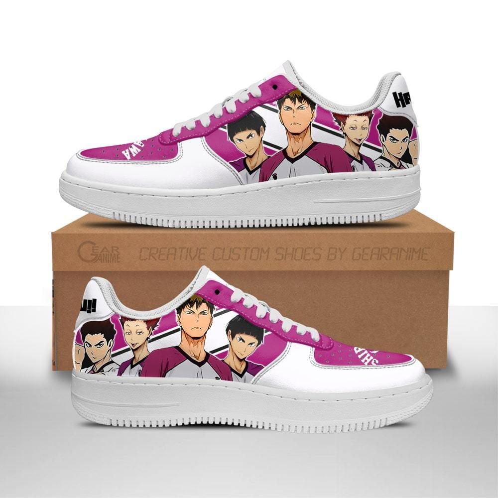 Haikyuu Shiratorizawa Academy Team Haikyuu Air Force Shoes Sneakers Custom Anime