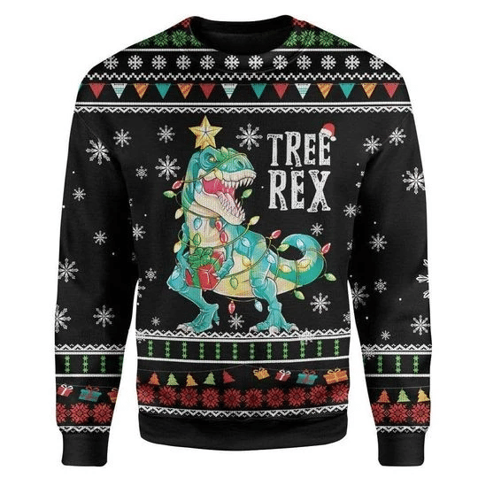 T-Rex Ugly Christmas Sweater | For Men & Women | Adult | Us3779