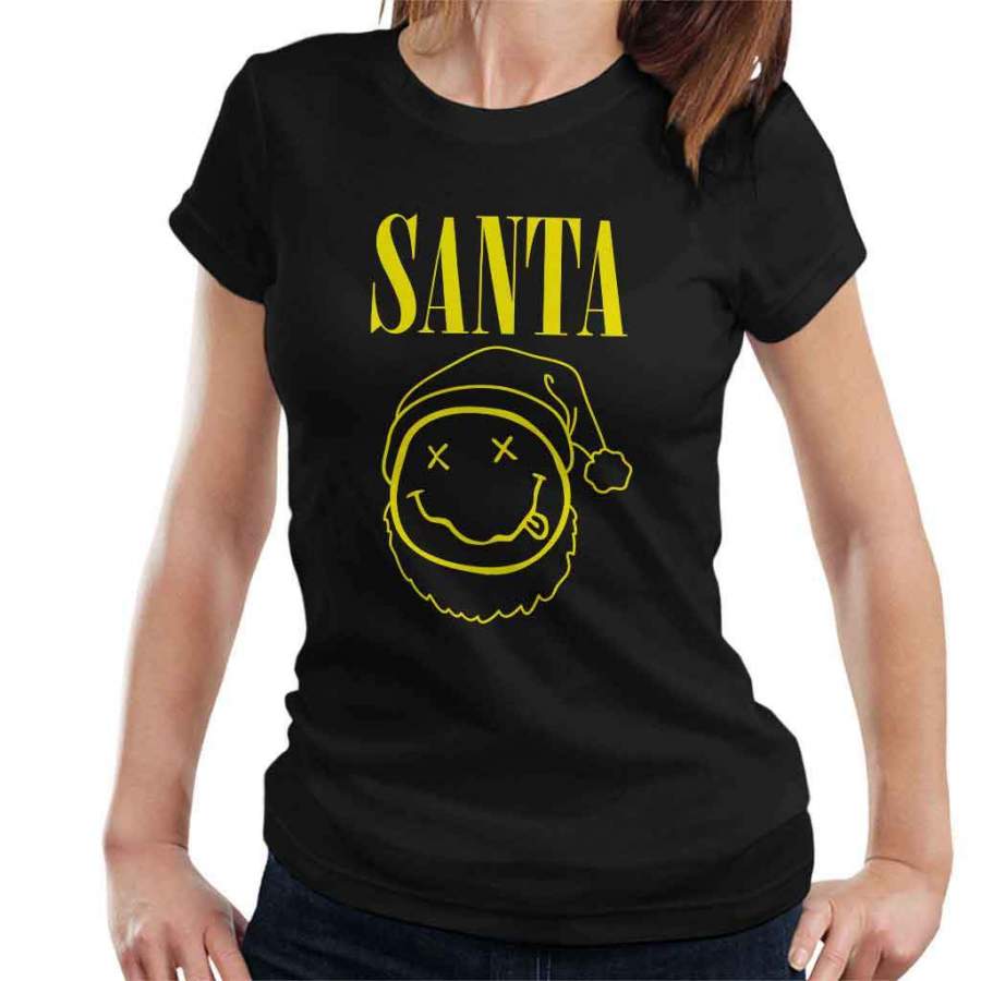 Santa Claus Nirvana Logo Women’s T-Shirt