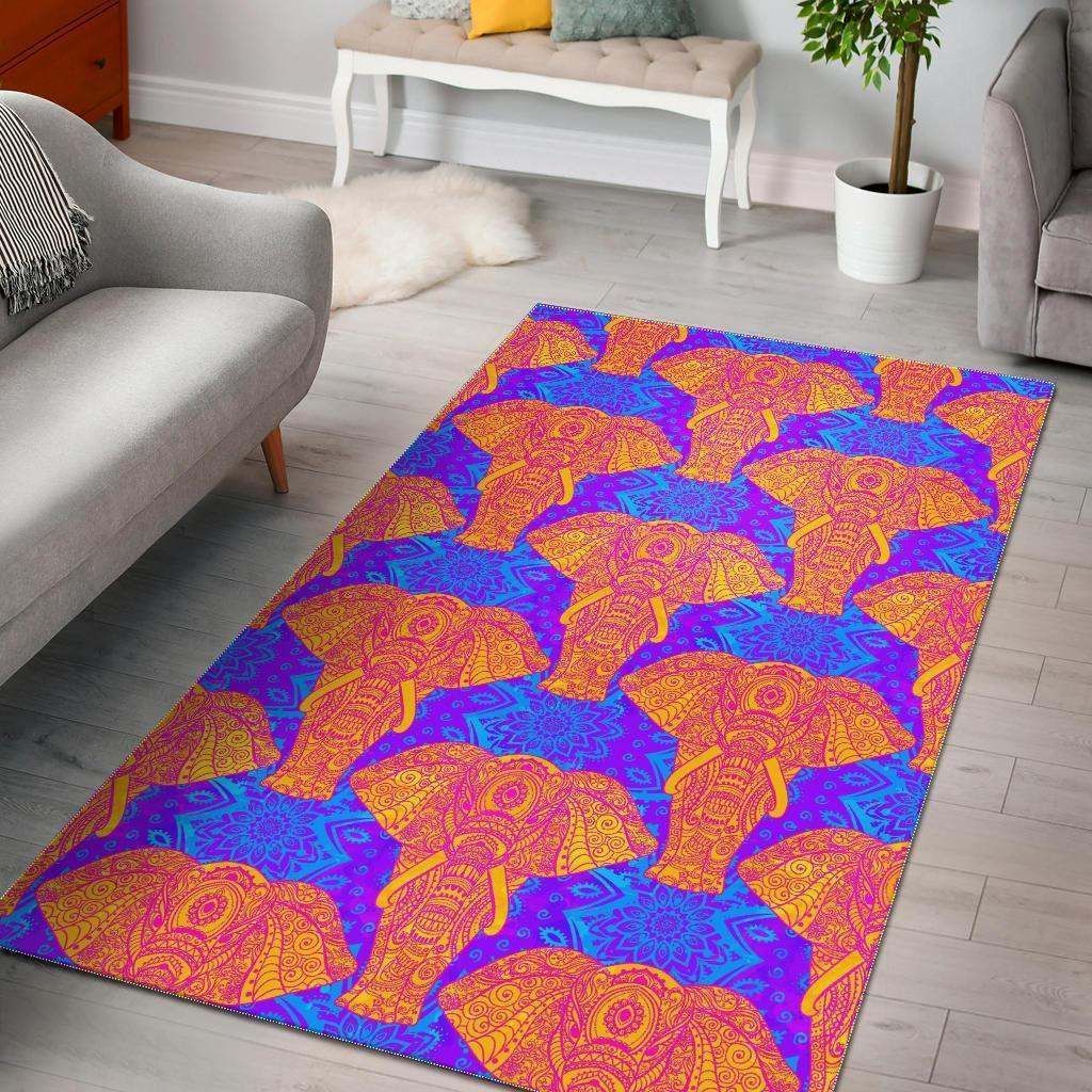 Yellow Elephant Mandala PR Rug CAMLIZN