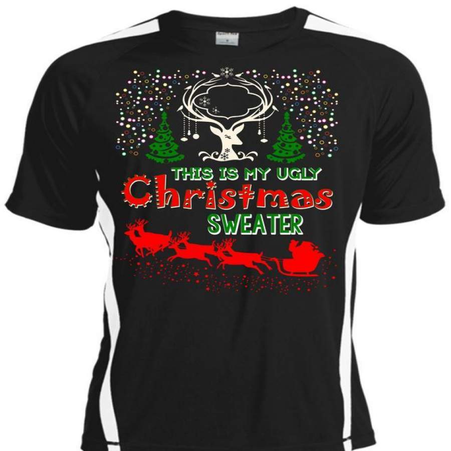 This Is My Ugly Christmas Sweater T Shirt, I Love Christmas T Shirt, Cool Shirt