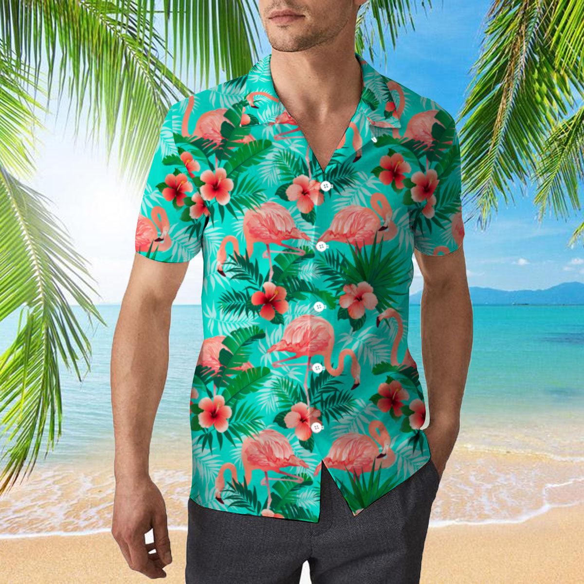 Pink Flamingos Exotic Birds Tropical Hawaiian Shirt | For Men & Women | Hw413
