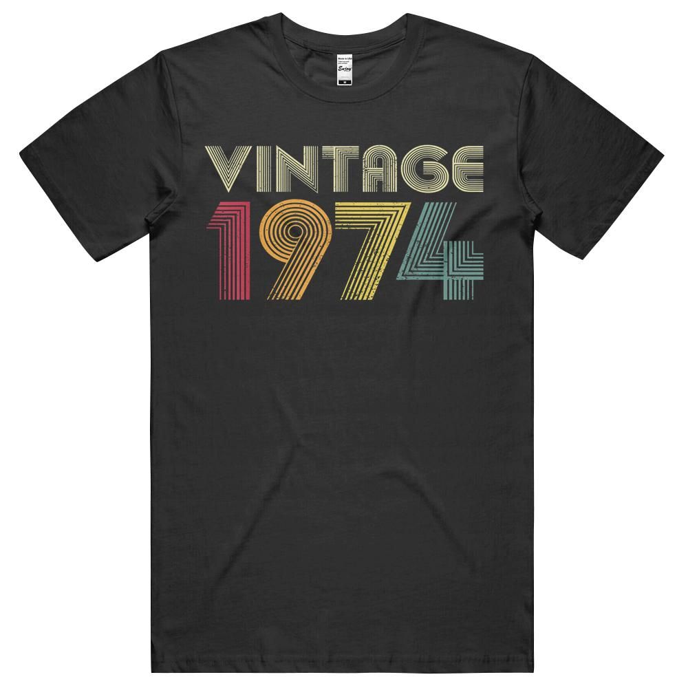 45th Birthday Gift Vintage 1974 Retro Men Women Mom Dad Unisex Shirt