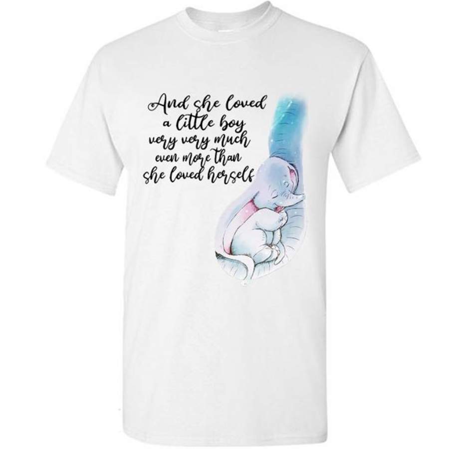 And She Loved A Little Boy Very Very Much Even More Than She Loved Herself, Elephant Design, Mother’s Day Gift – Gildan Short Sleeve Shirt