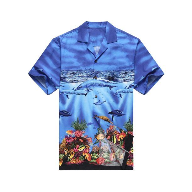 Sea Blue High Quality Hawaii Shirt Ha99352