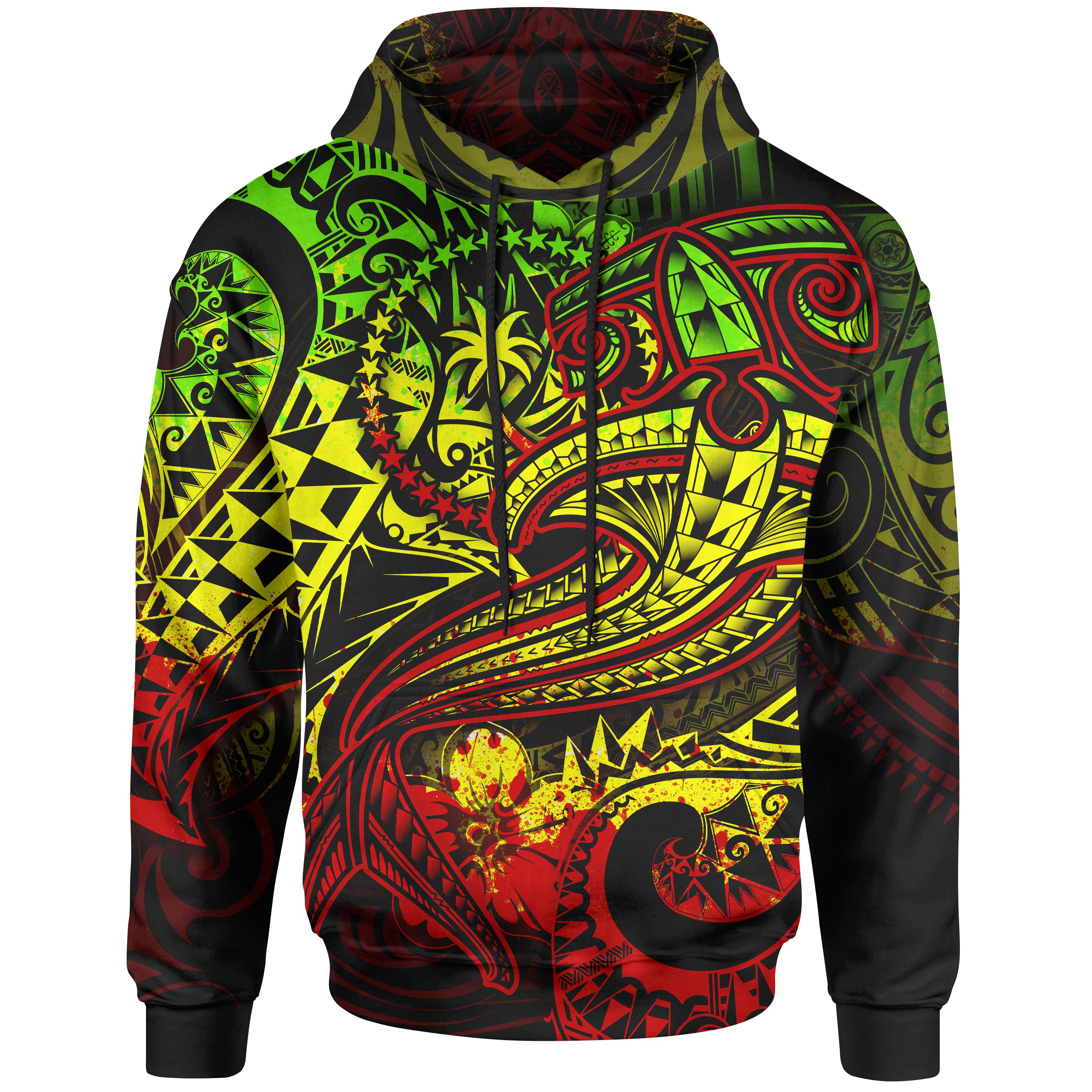 Chuuk Hoodie  – Reggae Shark Polynesian Tattoo – BN18