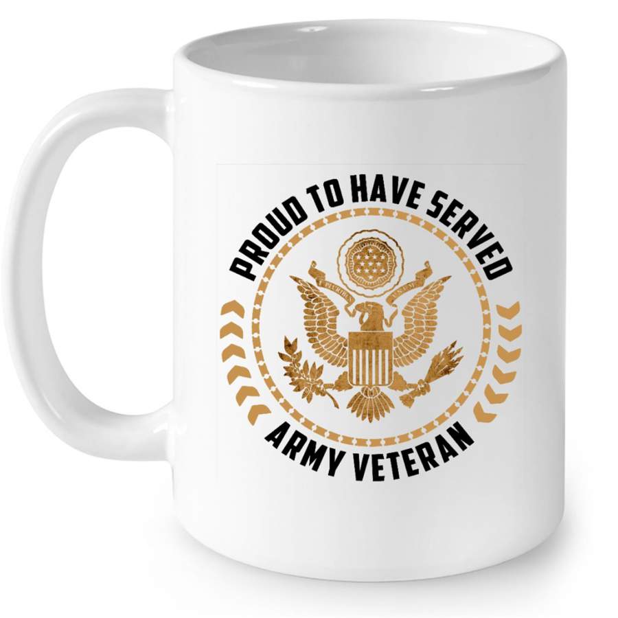 Proud To Have Served Army Veteran W – Full-Wrap Coffee White Mug