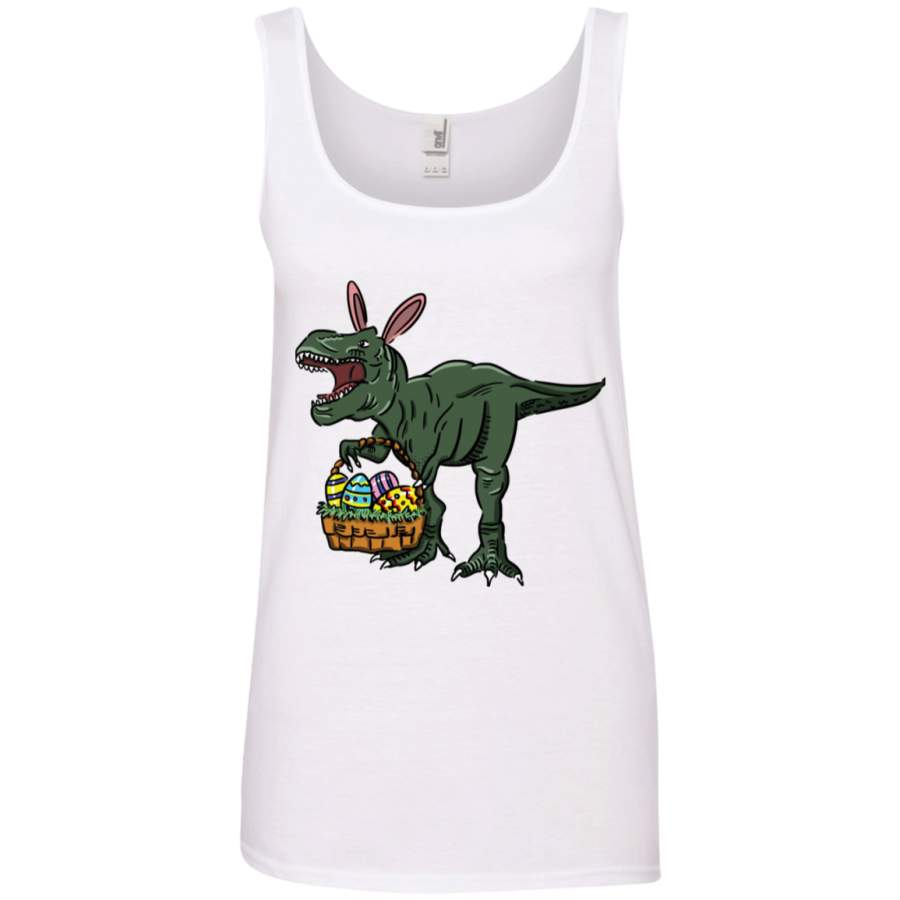 AGR Easter t-shirt dinosaur in bunny ears. Easter egg basket, Easter T-Shirt, Happy Family Easter Tee Gift Idea Ringspun Tank Top