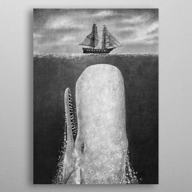 The Whale  mono option Canvas Poster 8″x12″ 12×18″ 18″x26″ 24″x36″ 30″x45″