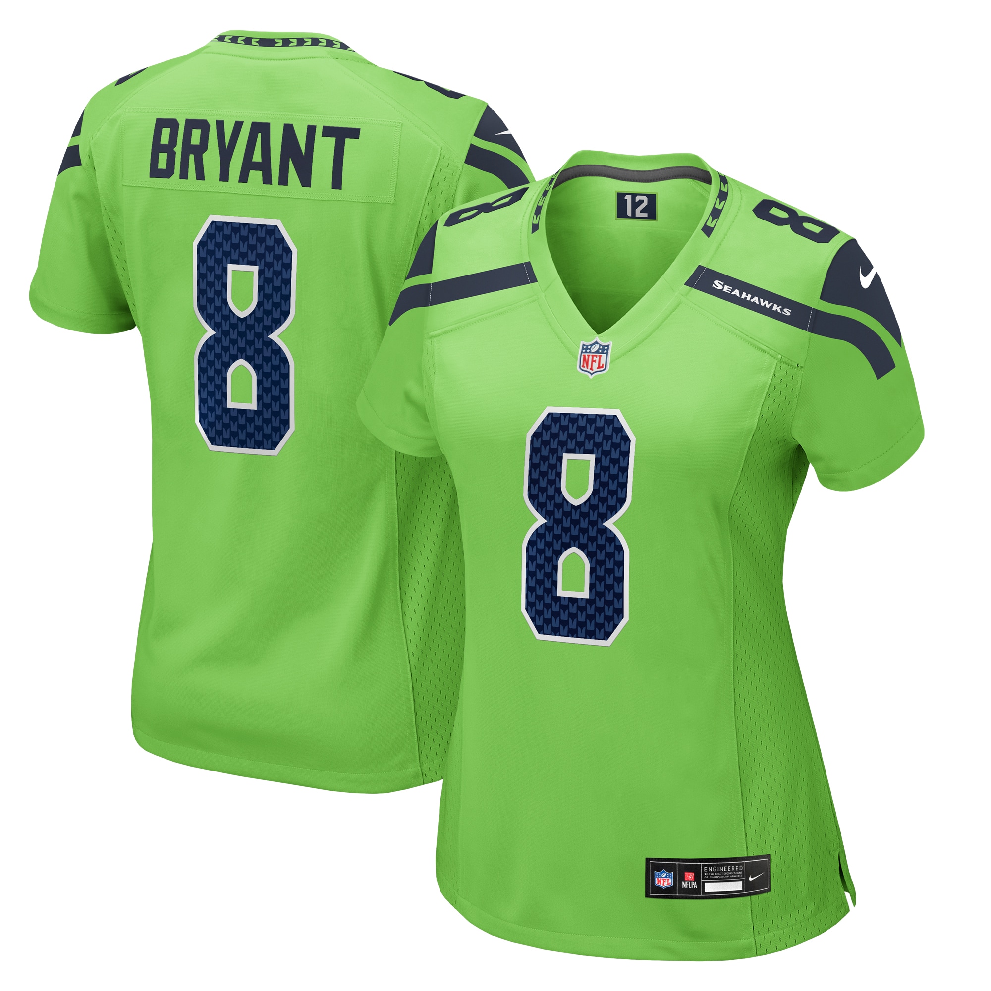 Women’s Seattle Seahawks Coby Bryant Neon Green  Game Jersey